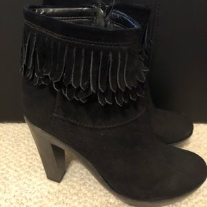 Black suede Juicy Couture ankle boots